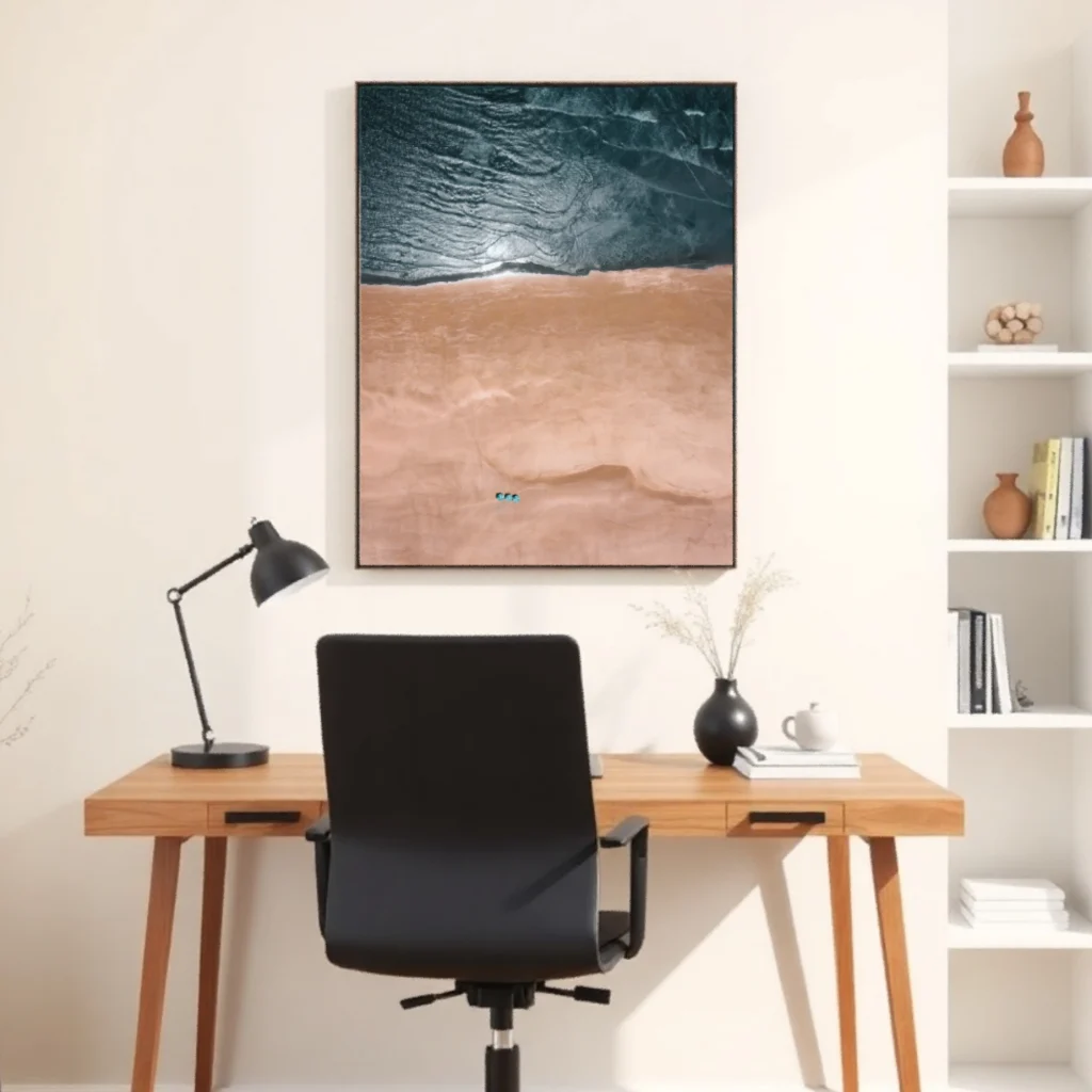 Areia e Ondas | Moldura em alumínio
