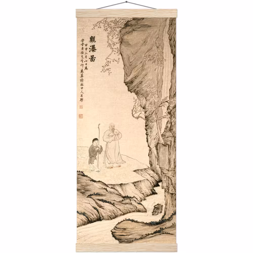 Scholar Watching the Waterfall | Poster