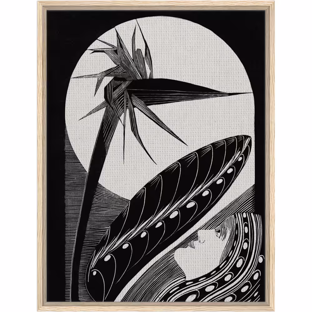 Strelitzia Overblown | Tela emoldurada
