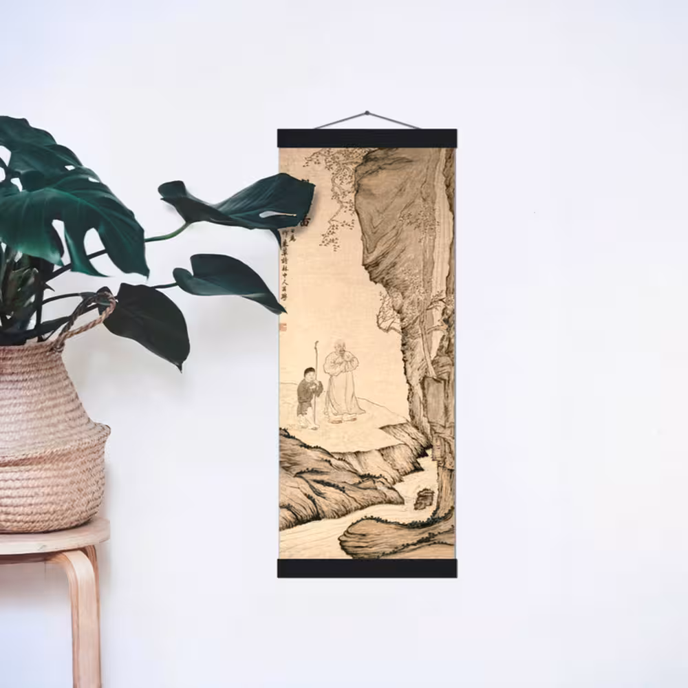 Scholar Watching the Waterfall | Poster