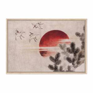 Katsushika Hokusai's 'Birds and Sunset'