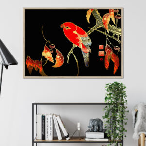 Red Parrot on the Branch of a Tree 2
