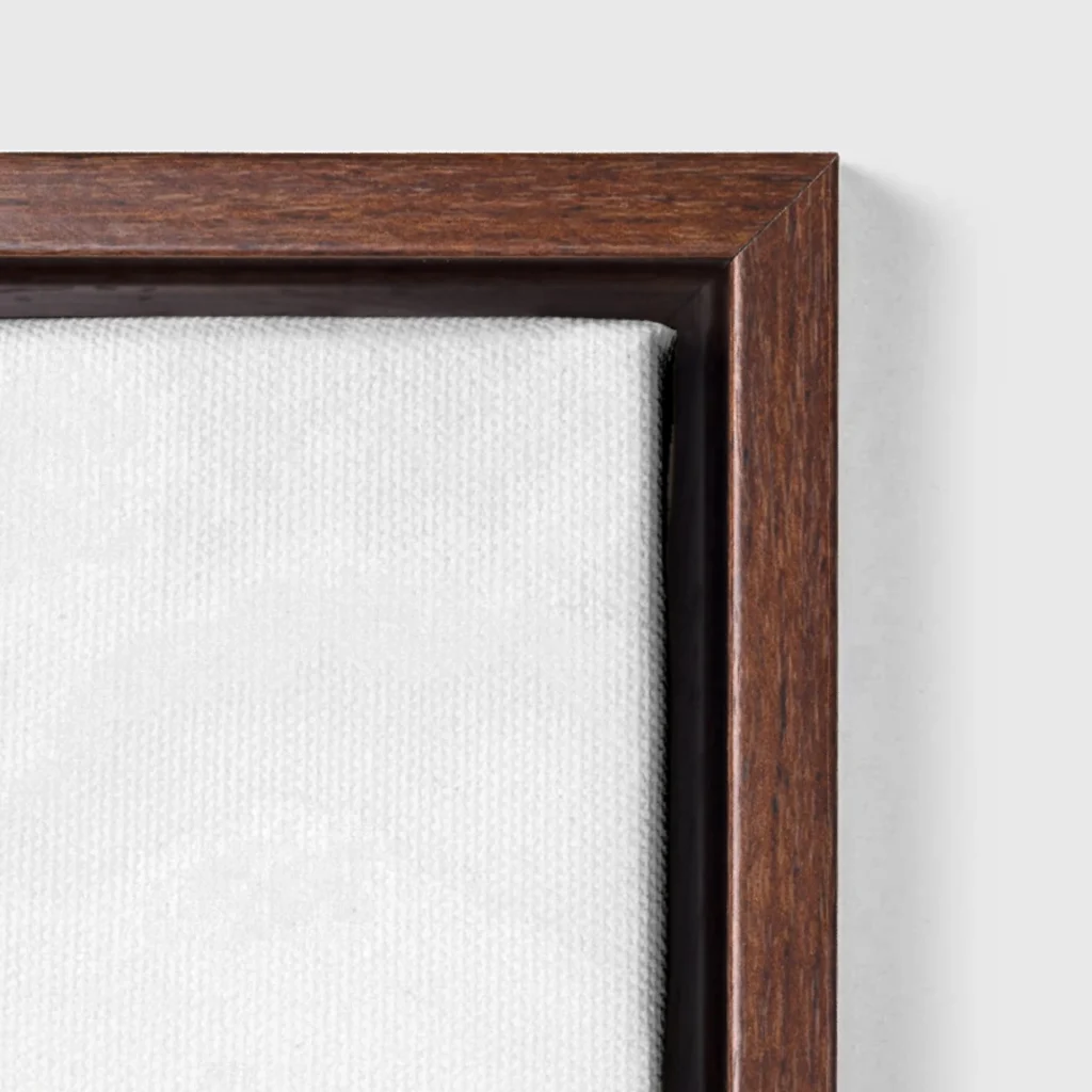 Framed Canvas Dark Wood
