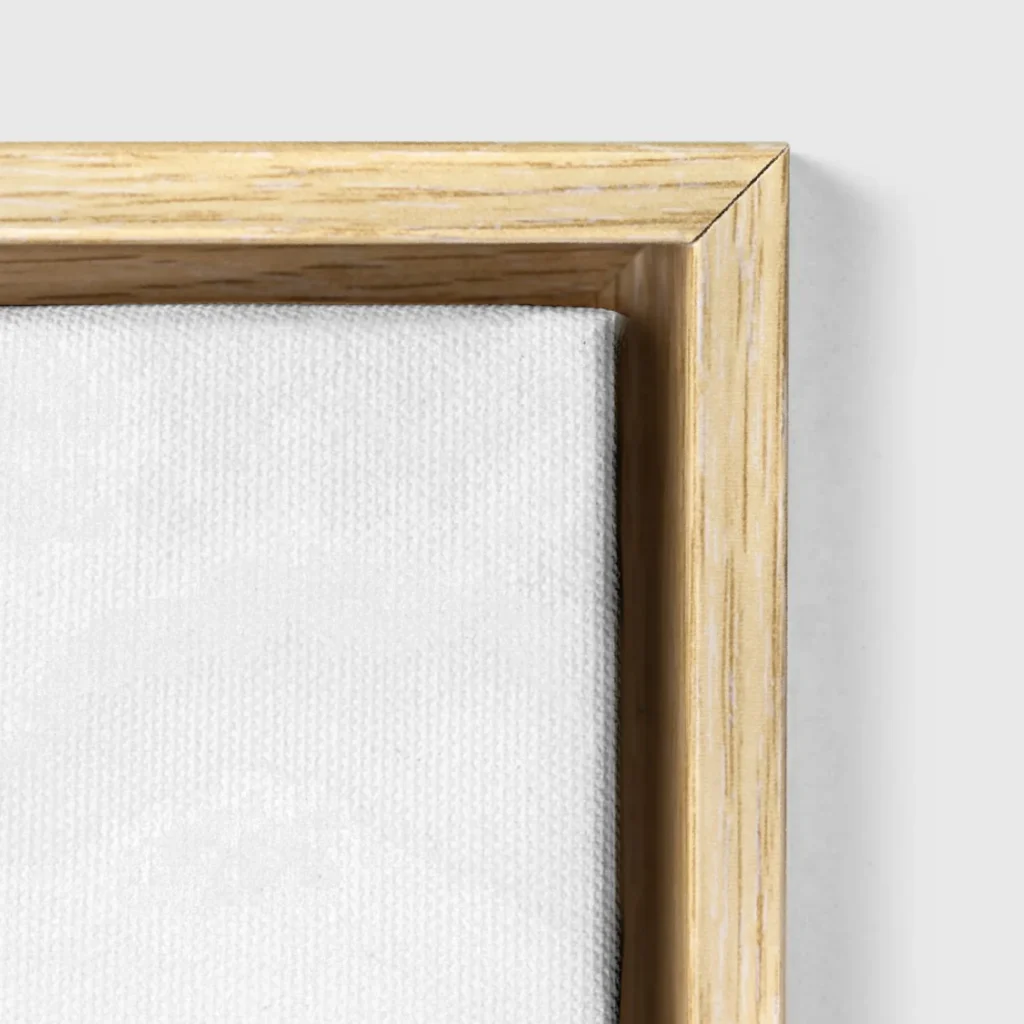 Framed Canvas Natural Wood
