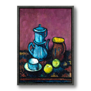 Still life with coffee tableware and apples Alexander Kanoldt 1