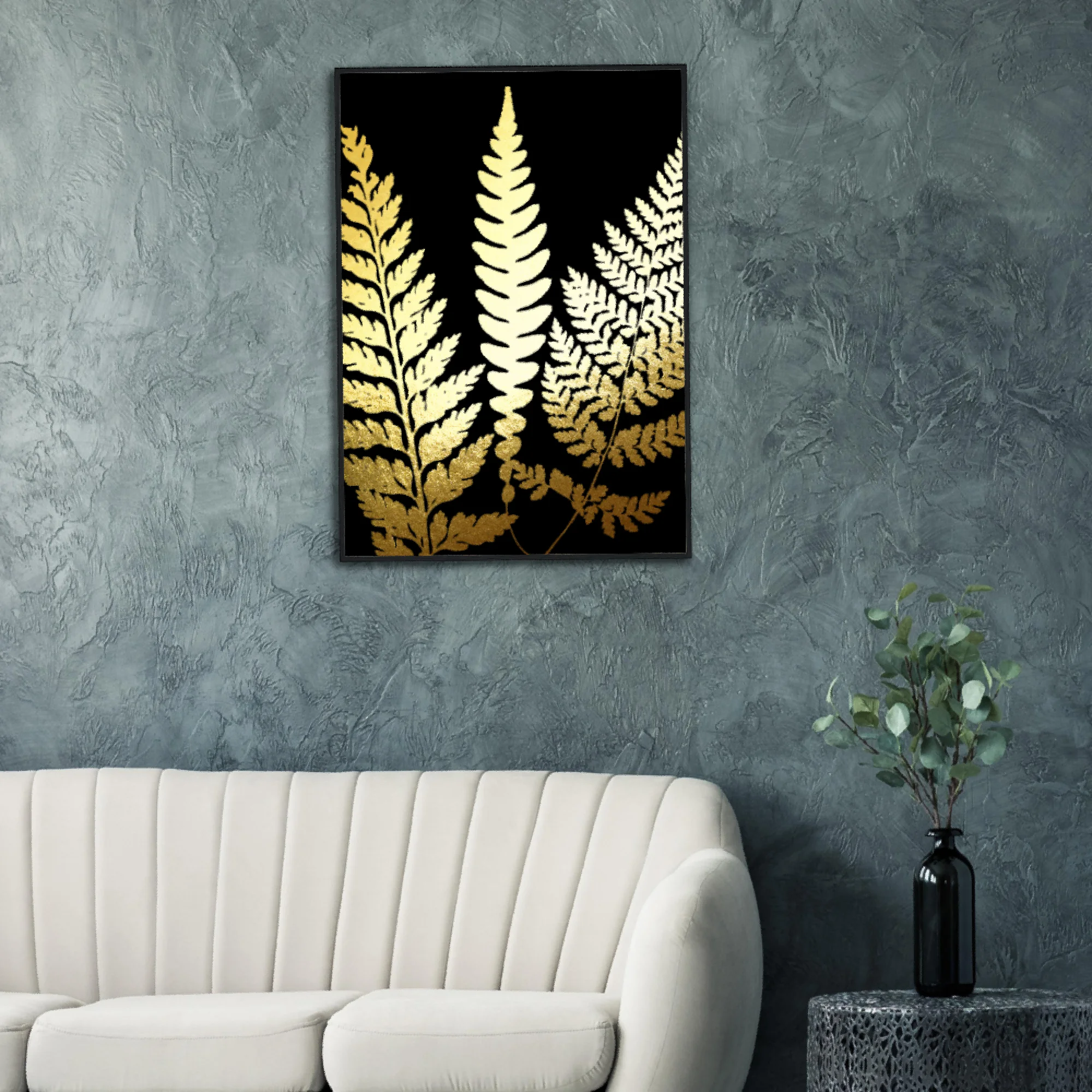 Impressão com folha de ouro | Fern Photogram - Image 2